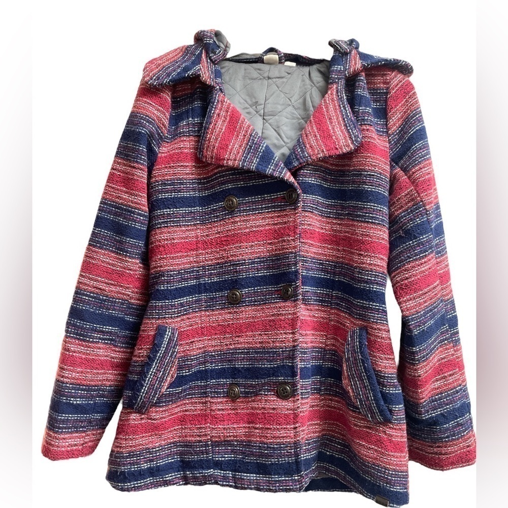 Roxy pink hooded coat large Junior